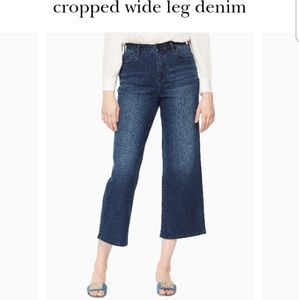 Kate Spade wide legged denim capri jeans, sz 27